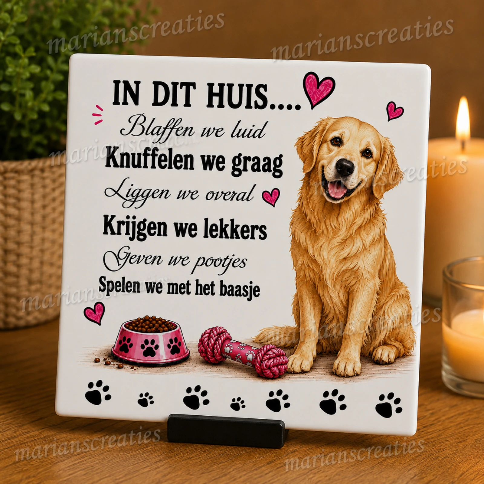 Llindos baldosas de perros con frase – photo 5